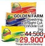 Promo Harga Golden Farm French Fries Straight, Shoestring, Crinkle 1000 gr - LotteMart