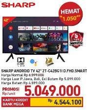 Promo Harga SHARP 2T-C42BG1i | Full HD Android TV 42"  - Carrefour