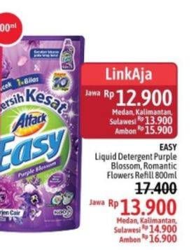 Promo Harga ATTACK Easy Detergent Liquid Purple Blossom 800 ml - Alfamidi