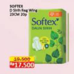 Promo Harga Softex Daun Sirih Wing 23cm 20 pcs - Alfamart