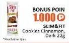 Promo Harga SLIM & FIT Cookies Raisin Cinnamon, Dark Chocolate 22 gr - Alfamidi