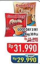 Promo Harga Good Day Instant Coffee 3 in 1 per 30 sachet 20 gr - Hypermart