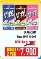 Promo Harga Diamond Milk UHT 200 ml - Hypermart