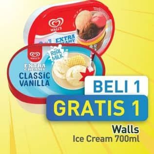 Promo Harga Walls Ice Cream 700 ml - Hypermart