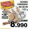 Promo Harga Udang Vanamae AK 80-90 per 100 gr - Giant