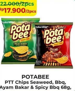 Promo Harga Potabee Snack Potato Chips Grilled Seaweed, BBQ Beef, Ayam Bakar, Spicy BBQ 68 gr - Alfamart