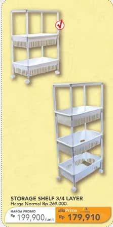 Promo Harga Storage Shelf 3/4 Layer  - Carrefour