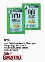 Promo Harga NYU Henna Shampoo Hair Colour Burgundy, Brown, Black 20 ml - Yogya