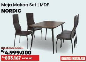 Promo Harga Courts Nordic Meja Makan Set  - COURTS