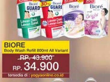 Promo Harga Biore Body Wash Refill 800ml All Variant  - Yogya