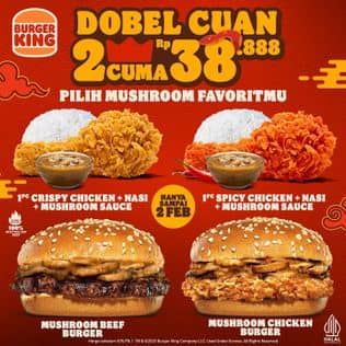 Promo Harga Dobel Cuan  - Burger King