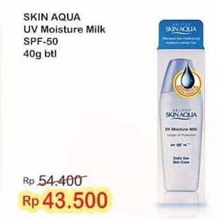Promo Harga SKIN AQUA UV Moist Milk SPF 50 40 gr - Indomaret