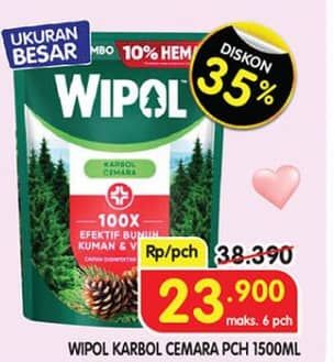 Promo Harga Wipol Karbol Wangi Cemara 1500 ml - Superindo