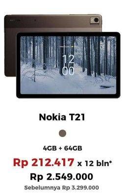 Promo Harga Nokia Tablet T21 4GB + 64GB  - Erafone
