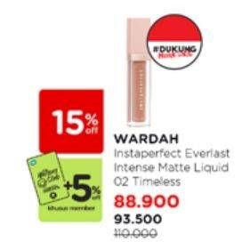 Promo Harga Wardah Instaperfect Exclusive Intense Matte Liquid 02 Timeless 4 gr - Watsons