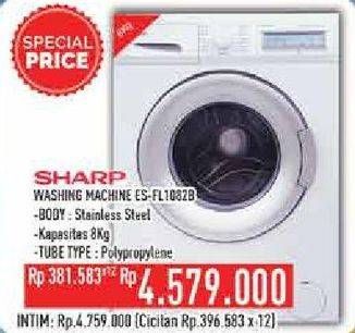 Promo Harga SHARP ES-FL1082 | Mesin Cuci Front Load 8kg  - Hypermart