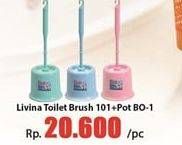 Promo Harga LION STAR Livina Toilet Brush 101 + POT B01  - Hari Hari