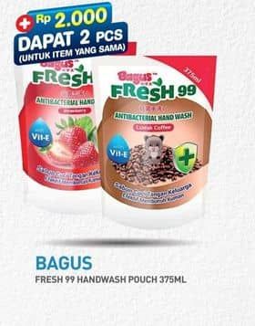Promo Harga Bagus Fresh 99 Antibacterial Hand Wash 375 ml - Hypermart