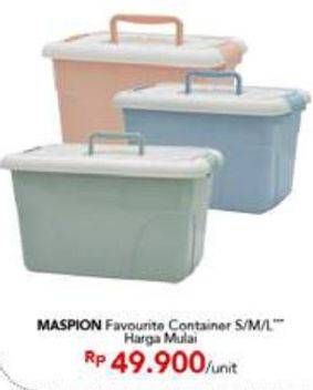 Promo Harga MASPION Favorite Box Container S, M, L  - Carrefour