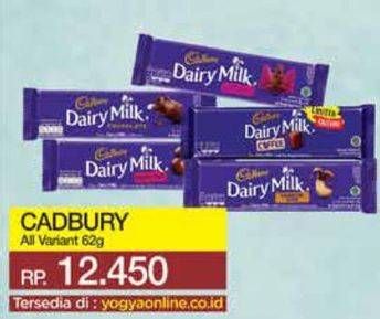 Promo Harga CADBURY Dairy Milk All Variants 62 gr - Yogya