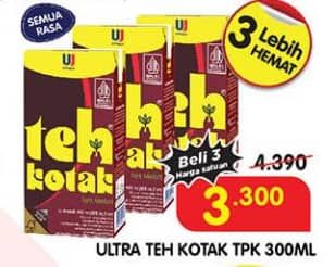 Promo Harga Ultra Teh Kotak All Variants 300 ml - Superindo