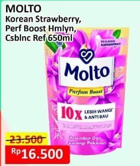 Promo Harga Molto Pewangi Korean Strawberry, Himalayan Honeysuckle, Casablanca Lily 650 ml - Alfamart