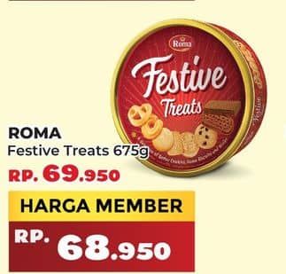 Promo Harga Roma Festive Treats 675 gr - Yogya