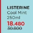 Promo Harga Listerine Mouthwash Antiseptic Cool Mint 250 ml - Watsons