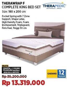 Promo Harga Therapedic Therawrap F Complete King Bed Set 180x200cm  - COURTS