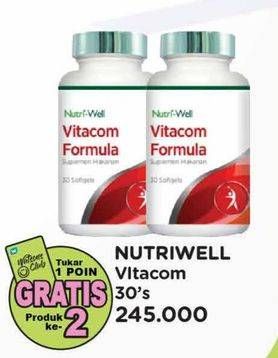 Promo Harga Nutriwell Vitacom Formula 30 pcs - Watsons