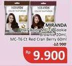 Promo Harga MIRANDA Hair Color Tempation T4 Cookie Brownie, T6 Red Cranberry 20 ml - Alfamidi