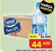 Promo Harga NESTLE Pure Life Air Mineral per 24 botol 330 ml - Superindo