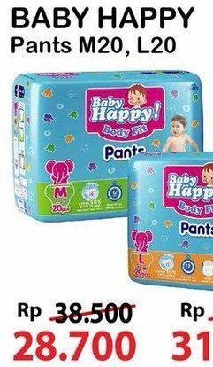 Promo Harga Baby Happy Body Fit Pants M20 20 pcs - Alfamart