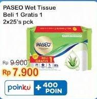 Promo Harga PASEO Cleansing Wipes Anti Bacterial per 2 pcs 25 sheet - Indomaret