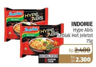 Promo Harga INDOMIE Hype Abis Seblak Hot Jeletot 75 gr - Lotte Grosir