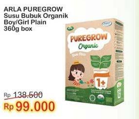 Promo Harga ARLA Puregrow Organic 1+ Boys, Girls 360 gr - Indomaret