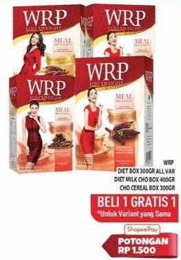 Promo Harga WRP Lose Weight Meal Replacement All Variant/Cokelat/Coklat Sereal  - Hypermart
