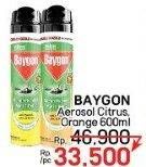 Promo Harga Baygon Insektisida Spray Citrus Fresh, Orange Blossom 600 ml - LotteMart