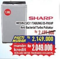 Promo Harga Sharp Mesin Cuci 1 Tabung ES-F950P-GY  - Hypermart