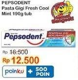 Promo Harga Pepsodent Pasta Gigi Pencegah Gigi Berlubang Fresh Cool Mint 190 gr - Indomaret