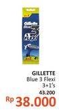 Promo Harga GILLETTE Blue 3 Flexi 4 pcs - Alfamidi
