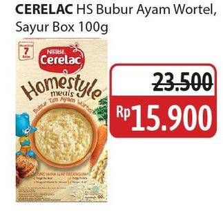 Promo Harga Nestle Cerelac Homestyle Bubur Tim Sayur, Ayam Wortel 100 gr - Alfamidi