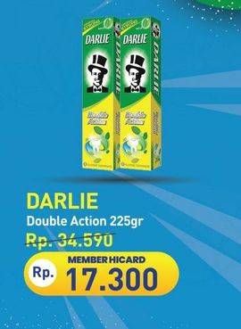 Promo Harga Darlie Toothpaste Double Action Fresh Clean, Double Action Mint 225 gr - Hypermart