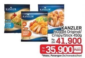 Promo Harga Kanzler Chicken Nugget Original, Crispy, Stick Crispy 450 gr - LotteMart