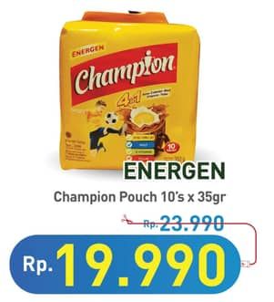 Promo Harga Energen Sereal Champion Cokelat per 10 sachet 35 gr - Hypermart