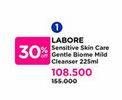 Promo Harga Labore Sensitive Skin Care GentleBiome Mild Cleanser 225 ml - Watsons