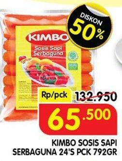 Promo Harga KIMBO Sosis Sapi Serbaguna 24 pcs - Superindo