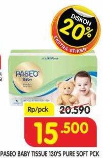 Promo Harga PASEO Baby Pure Soft 130 sheet - Superindo