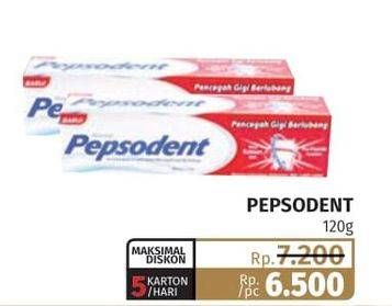 Promo Harga PEPSODENT Pasta Gigi Pencegah Gigi Berlubang White 120 gr - Lotte Grosir