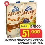 Promo Harga SANITARIUM So Good Almond Milk Original, Unsweetened 1 ltr - Superindo